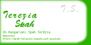 terezia spah business card